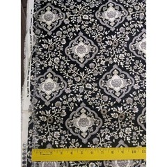 2 Yard Better Homes & Gardens Cotton Floral Medallion Black Paisley Jacobean Gra