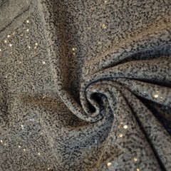 Gray Lightly Felted Wool w/ Black Sequined Mesh Felted In – FAB! Suiting-Weight