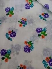 VTG 70s Material for Sewing 45 x 216 (18 Feet) Nightdown/Pj Fabric Flower Print