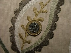 3.4 Metres iLiv Ophelia Thyme Embroidered Fabric Curtain Upholstery Cushion