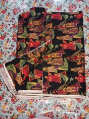 Vintage Christmas Fabric – Royalty Pattern w/ Gold Accents, 1990’s Hancock MN