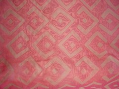 20-3/8Y Scalamandre 26751 Kuba Rouge Red Silk Sheer Drapery Fabric