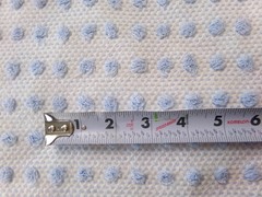 Bubble Pop Blue Woven Vtg Chenille Bedspread Fabric Coastal Chic 21″ x 23″ Pc