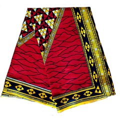 Burgundy Red African Print Fabric DPAP194