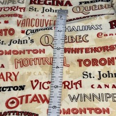 Canada Theme Maple Leaf Fabric 4 Pc Lot Quilting Crafts Sewing Cotton Prints