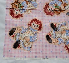 Lot of 10 Fabric Panels pcs Lion King,Safari Animals, Mother Goose, Raggedy Ann