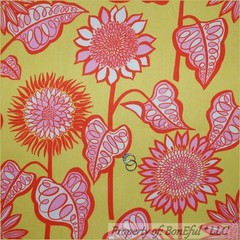 BonEful Fabric FQ Cotton Home DECOR Yellow Orange Pink Large Print Sun*Flower US