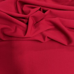 Chey RED Stretch Crepe Scuba Techno Knit Polyester Spandex Fabric for Bows, Top