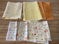 HUGE 21 Piece Fabric Scraps Beautiful Fabric Different Sizes All Cotton