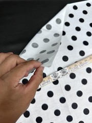 Polycotton Fabric Printed Polka DOTS Black White 60 Inches, Original Version