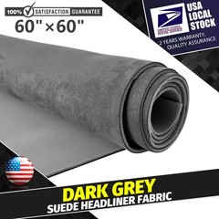 60×60 Inch Grey Headliner Fabric Suede Material for Car/Truck Roof Upholstery