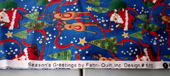 “Season’s Greetings” by Fabri-Quilt #620 Christmas Cotton Santa Reindeer Fabric
