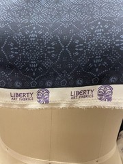 Liberty Of London Silk Crepe De Chine Geometric Medallion Fabric 5 Yds 54″ Wide