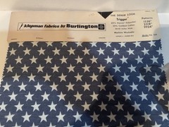 Vintage Klopman Mills Burlington Fabric Samples Trigger Retro 1969 Blue 3 Pieces
