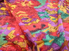 Vintage Bright Colorful Lightweight Abstract Design Poly Blend 3 yards by 44″