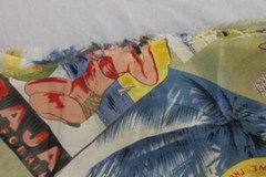 Pin Up Girls Fabric Baja Aloha Palm Beach Bikini Sheer Polyester 3 Yards Remnant