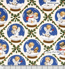 ELIZABETH’S STUDIO, M4101, CHRISTMAS CHERUBS, ANGELS, FABRIC PRICED @ 1/2 YD