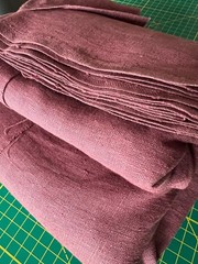 Fabrics Store Out Of Print Linen 5 Yds Red Lilac Vuillard Artist Series heavy