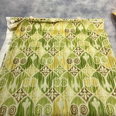 Waverly Williamsburg “Sheraton Ikat” Green Decorator Fabric 56″ x 6.5 yds