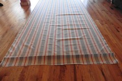 Upholstery Furniture Material Fabric 53″ x 135″ Light Blue Red & Beige Stripes