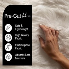 Versatile 36″ x 60″ Faux Fur Fabric – Off White Color for DIY Projects