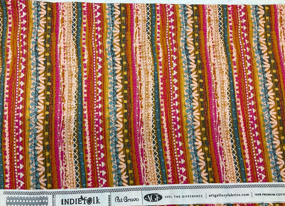 ART GALLERY FABRICS – INDIE FOLK #IFL-56304 – TRINKET BLUSH BY PAT BRAVO- 1 YARD