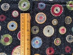 Lakehouse Direct Cotton Fabric – vintage antique thread spools- 5/8 yd LH03019