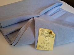 BLUE Microfiber Microsuede Fabric 44″ x 49″ + 6″ x 38″ Bonus Piece Attached