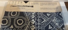 Vintage Klopman Mills Burlington Fabric Samples Trigger Retro 1969 Blue 3 Pieces