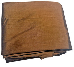 Thai Silk Fabric Copper High Sheen Luxurious Luster Handwoven From Thailand