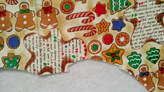 Fabric Benartex “Cookie Anyone” Recipe Tree Canes Gold Stars Ginger Men $3.95