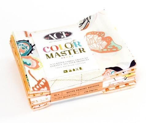 Art Gallery Quite Peachy No. 4 Edition Fat Quarter Bundle, 10pc, CB-FQ104, F15