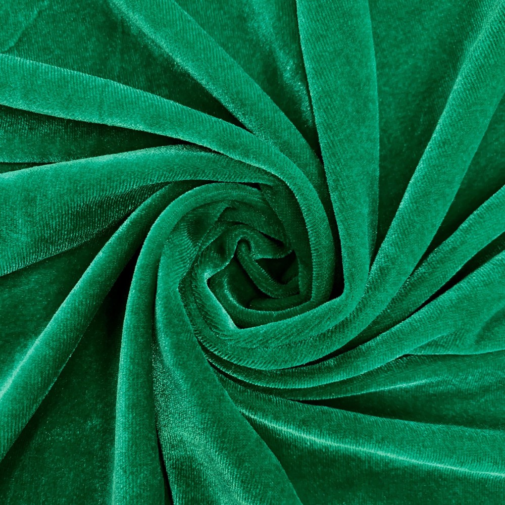 Princess GREEN Polyester Spandex Stretch Velvet Fabric for Bows, Topknots, Head