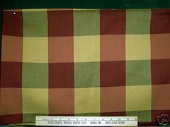 Burgundy & Gold Squares Fabric 41″ X 54″ Includes 40″ Matching Trim DIY Crafts