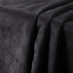 Suede Fabric Double-Side Soft Upholstery Material 64″ W×36″ L Black