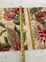 Travers Fabric “Casatallane” Crimson/Beige 100% Cotton France 27.5”x17.5”