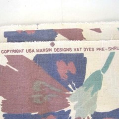 Stanley King Screen Printed Designer Fabric Dupont Treated Mod Flowers 3 Yards