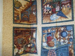 “MEMORIES OF HOME” Anna Krajewski for SSI Cotton (6) Blocks Panel 23″ x 44″
