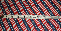 PATRIOTIC RED WHITE BLUE fabric 42 x 72 inches stripe print