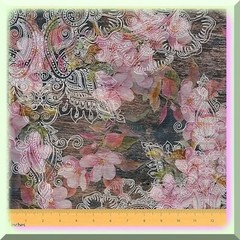 Pink Paisley Floral Microfiber Fabric for Upholstery and Crafts