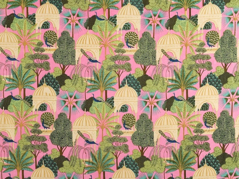 25 Yard Indian Cotton Handmade Print Fabric Sanganeri Hand Block Printed Fabric