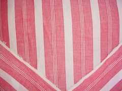 17-1/8Y Mulberry FD520 Antibes Stripe Light Red Cafe Stripe Upholstery Fabric