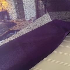 SILK PURPLE FABRIC 10 Yards x 21 Inches Wide or 360 Inches x 21 Wide