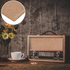 OLYCRAFT 19.7×57.5 Inch Beige Linen Speaker Grill Cloth Fabric…