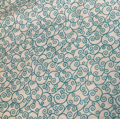 QT FABRICS – PSALMS #1649-28256-H SCROLL – LIGHT GREEN BY CINDY SEPP- BY THE YD