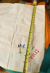 Handcrafted ” DAYS OF WEEK” SPANISH- EMBROIDERED DISH CLOTHS.SET OF FOUR.