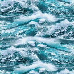 Coastal Guardians Stormy Ocean Cotton Fabric