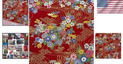 Beautiful Bronzing Floral Print Cotton Fabric 0.55 Yard – Perfect for Quilting