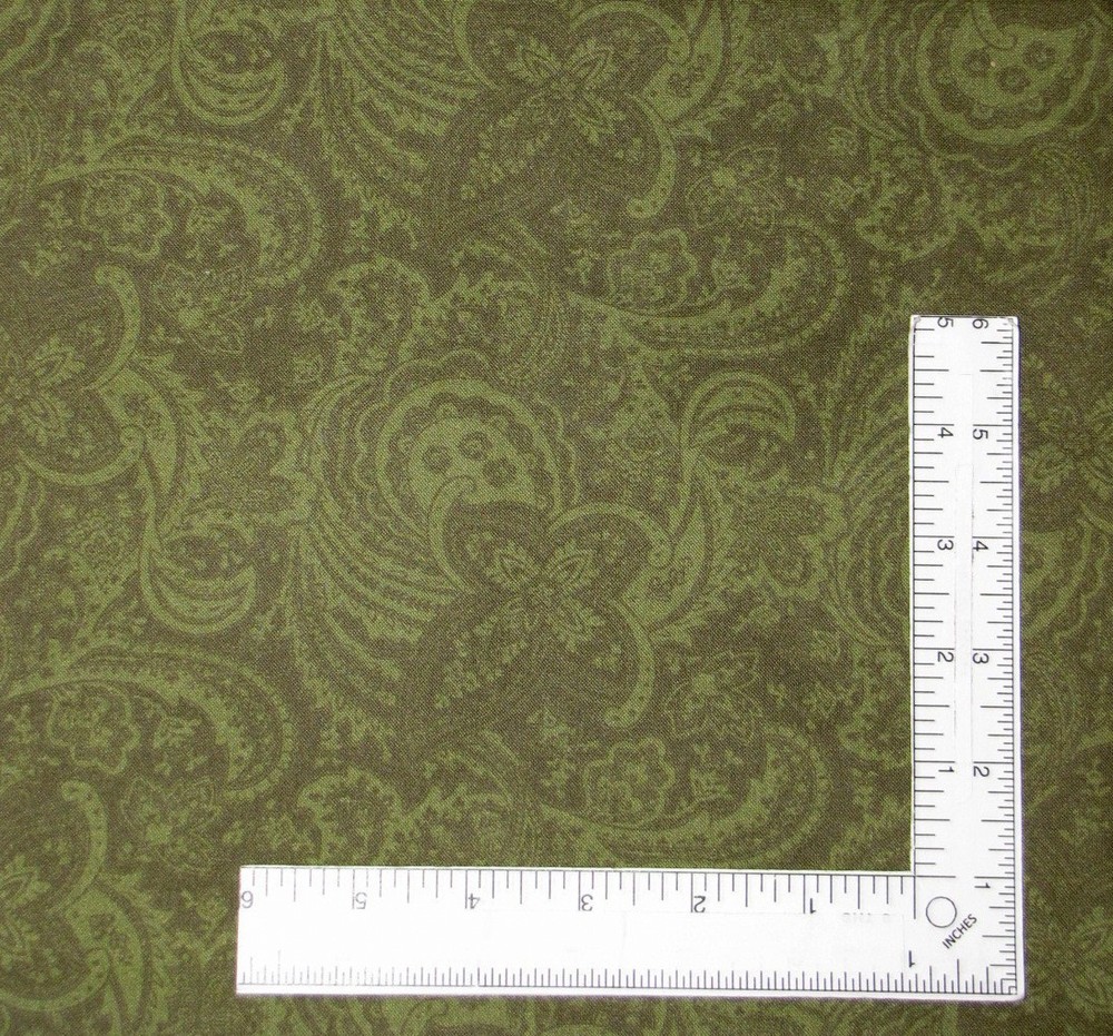 Floral Paisley Green Fabric By The Yard First Blush Berringer Marcus Cotton