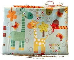 4 Pack Cotton Fabric Baby Theme Bear Giraffe Garden Sunflower Quilt Blanket Gift